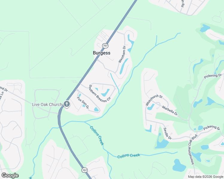 map of restaurants, bars, coffee shops, grocery stores, and more near 281 Southern Breezes Circle in Murrells Inlet