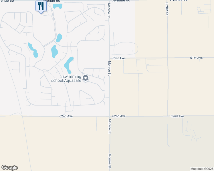 map of restaurants, bars, coffee shops, grocery stores, and more near 61466 Fire Barrel Drive in La Quinta