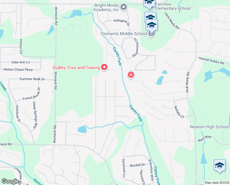 map of restaurants, bars, coffee shops, grocery stores, and more near 275 Avonlea Drive in Covington