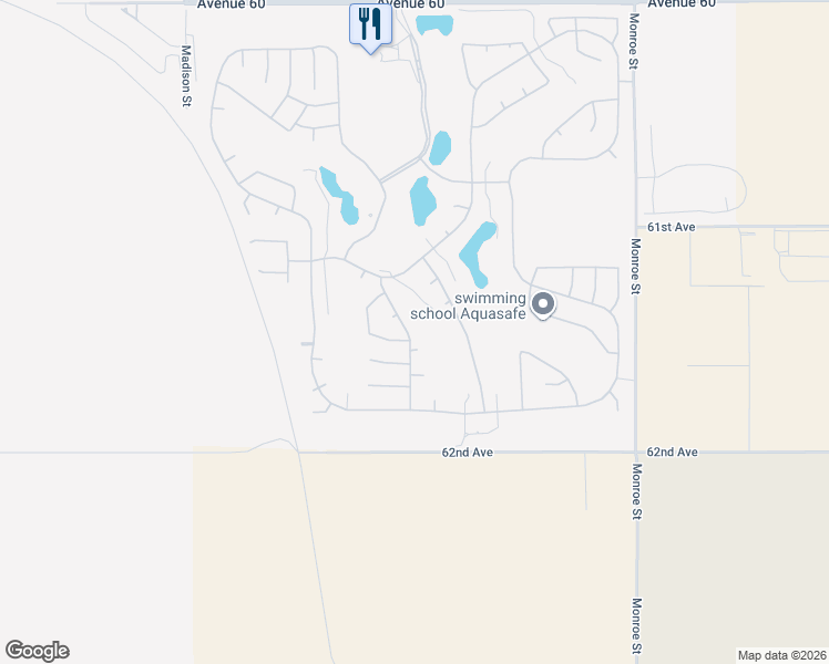 map of restaurants, bars, coffee shops, grocery stores, and more near 61462 Sapphire Lane in La Quinta