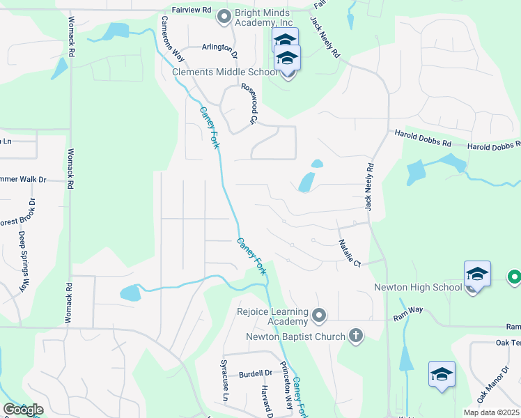 map of restaurants, bars, coffee shops, grocery stores, and more near 245 Bowen Way in Covington
