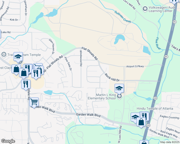map of restaurants, bars, coffee shops, grocery stores, and more near 872 Shoals Court in Atlanta