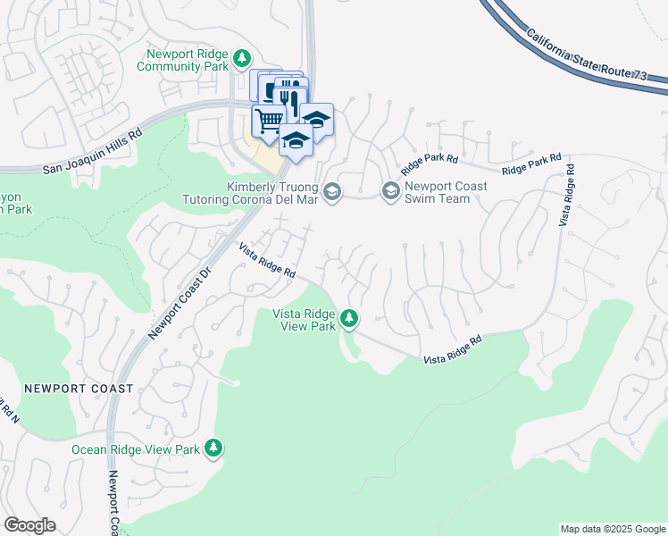 map of restaurants, bars, coffee shops, grocery stores, and more near 11 Riva Drive in Newport Beach