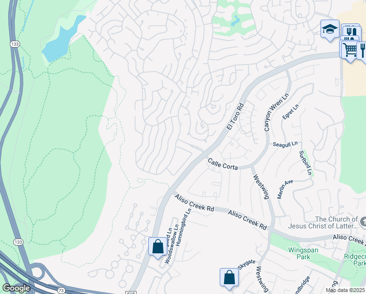map of restaurants, bars, coffee shops, grocery stores, and more near 5538 Via La Mesa in Laguna Woods