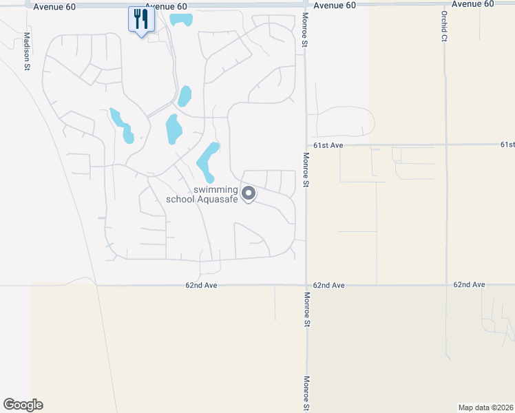 map of restaurants, bars, coffee shops, grocery stores, and more near 81820 Golden Star Way in La Quinta