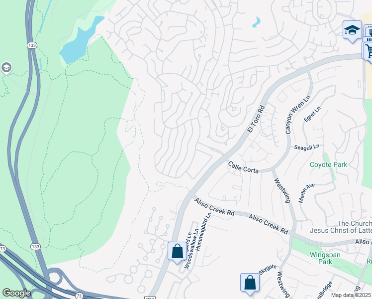 map of restaurants, bars, coffee shops, grocery stores, and more near 5548 Rayo Del Sol in Laguna Woods