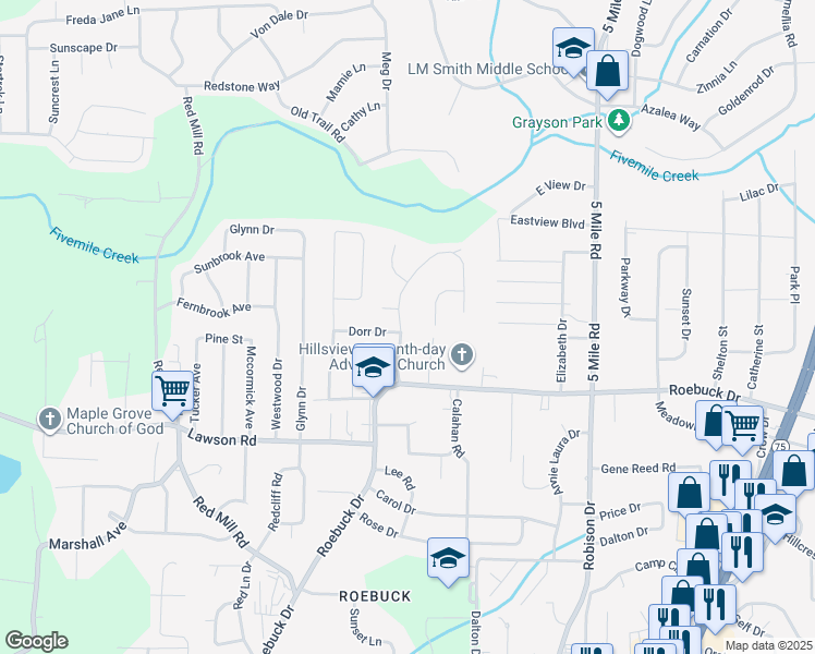 map of restaurants, bars, coffee shops, grocery stores, and more near 901 Nelson Drive in Birmingham