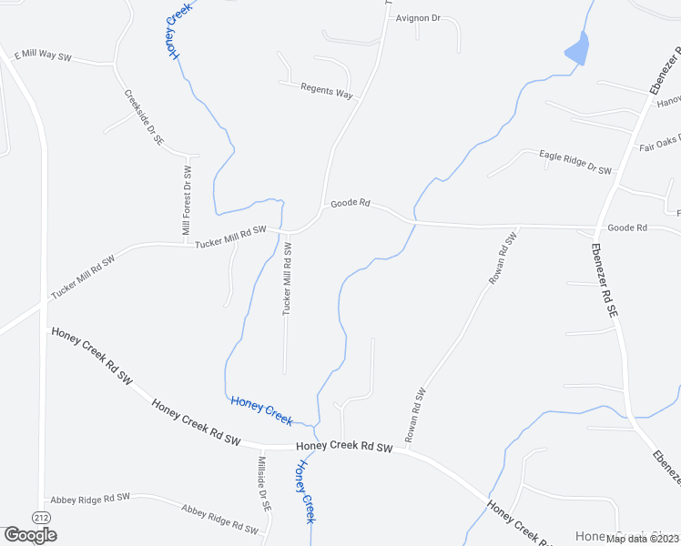map of restaurants, bars, coffee shops, grocery stores, and more near 2470 Tucker Mill Road Southwest in Conyers