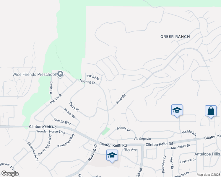map of restaurants, bars, coffee shops, grocery stores, and more near 26238 Bay Fig Lane in Murrieta