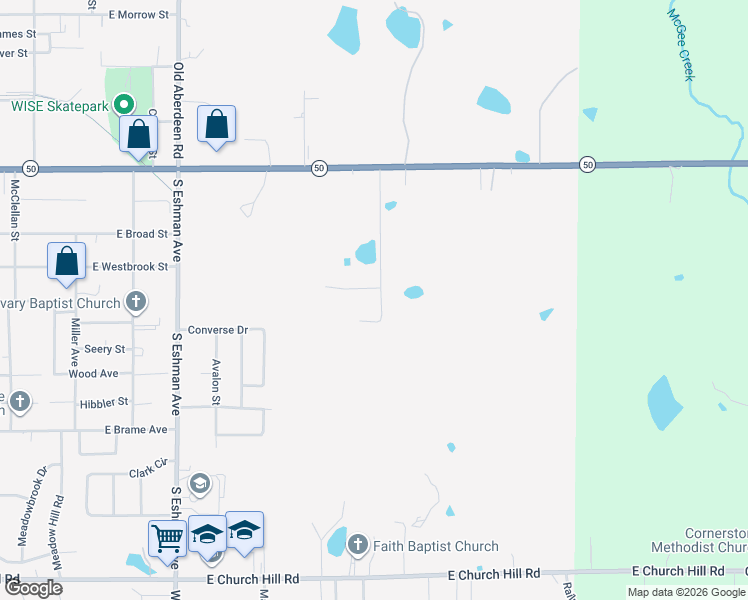 map of restaurants, bars, coffee shops, grocery stores, and more near 1548-1556 Hickory Ridge Road in West Point