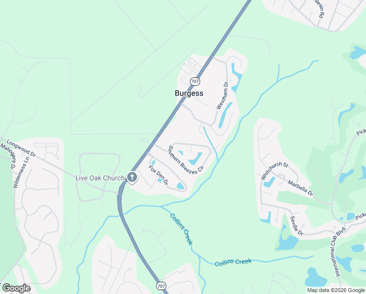 map of restaurants, bars, coffee shops, grocery stores, and more near 350 Southern Breezes Circle in Murrells Inlet