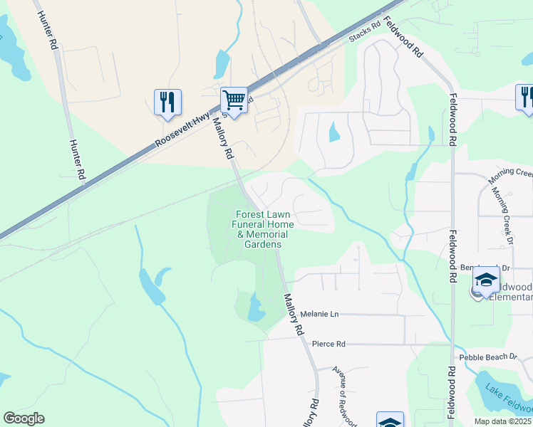 map of restaurants, bars, coffee shops, grocery stores, and more near 5606 Waverly Park Drive in Atlanta