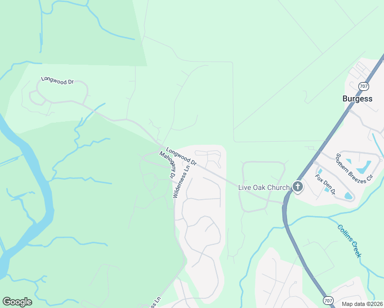 map of restaurants, bars, coffee shops, grocery stores, and more near 5864 Longwood Drive in Myrtle Beach