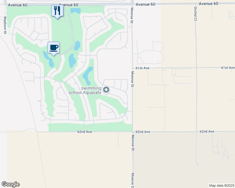 map of restaurants, bars, coffee shops, grocery stores, and more near 81880 Golden Star Way in La Quinta