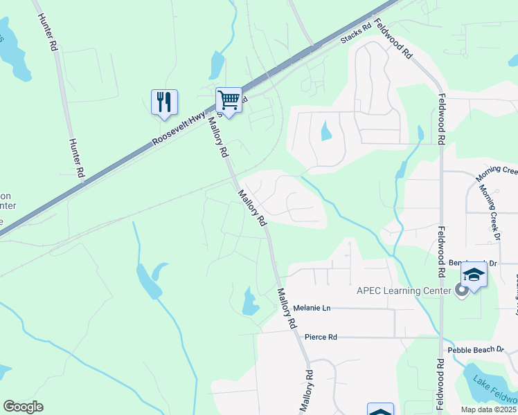 map of restaurants, bars, coffee shops, grocery stores, and more near 4234 Winston Circle in Atlanta