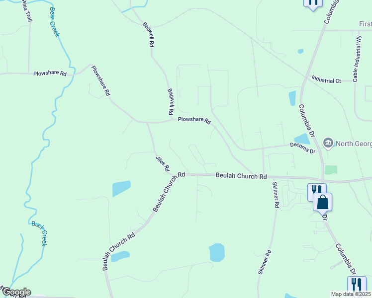 map of restaurants, bars, coffee shops, grocery stores, and more near 227 Katherine Court in Carrollton