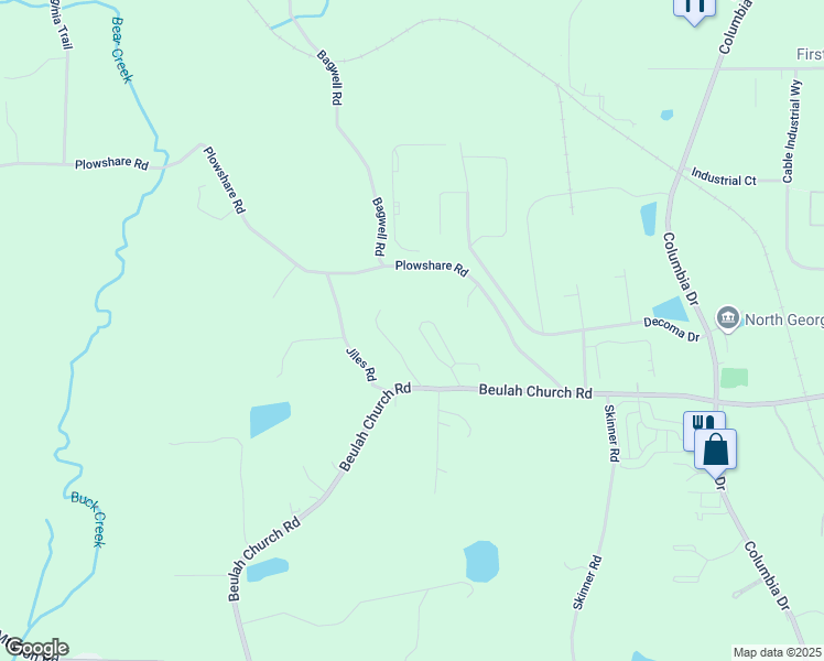 map of restaurants, bars, coffee shops, grocery stores, and more near 227 Katherine Court in Carrollton