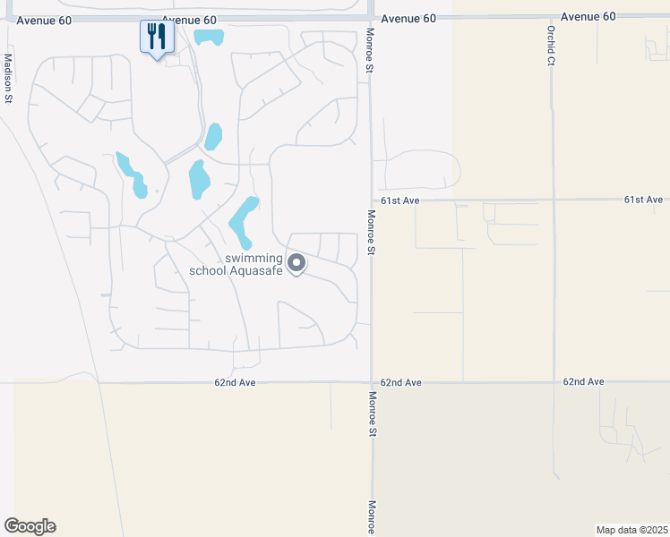 map of restaurants, bars, coffee shops, grocery stores, and more near 61355 Fire Barrel Drive in La Quinta