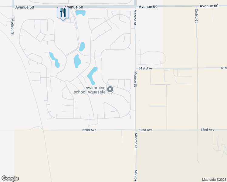 map of restaurants, bars, coffee shops, grocery stores, and more near 81820 Golden Star Way in La Quinta