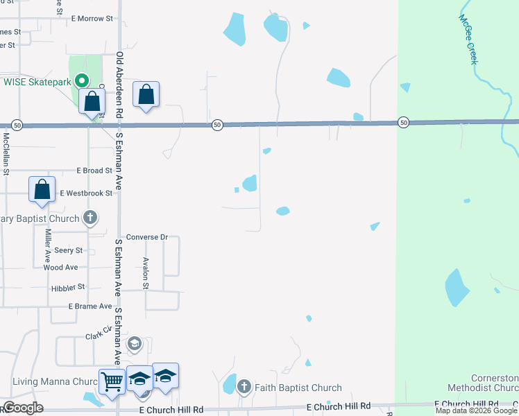 map of restaurants, bars, coffee shops, grocery stores, and more near 1548 Hickory Ridge Drive in West Point