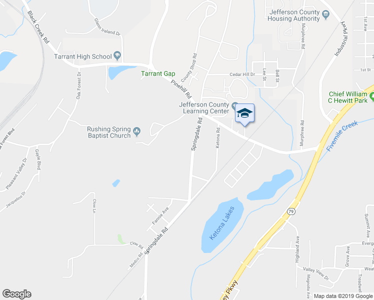 map of restaurants, bars, coffee shops, grocery stores, and more near 159 Springdale Road in Birmingham