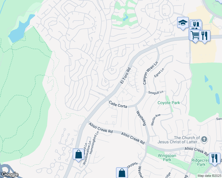 map of restaurants, bars, coffee shops, grocery stores, and more near 3285 San Amadeo in Laguna Woods