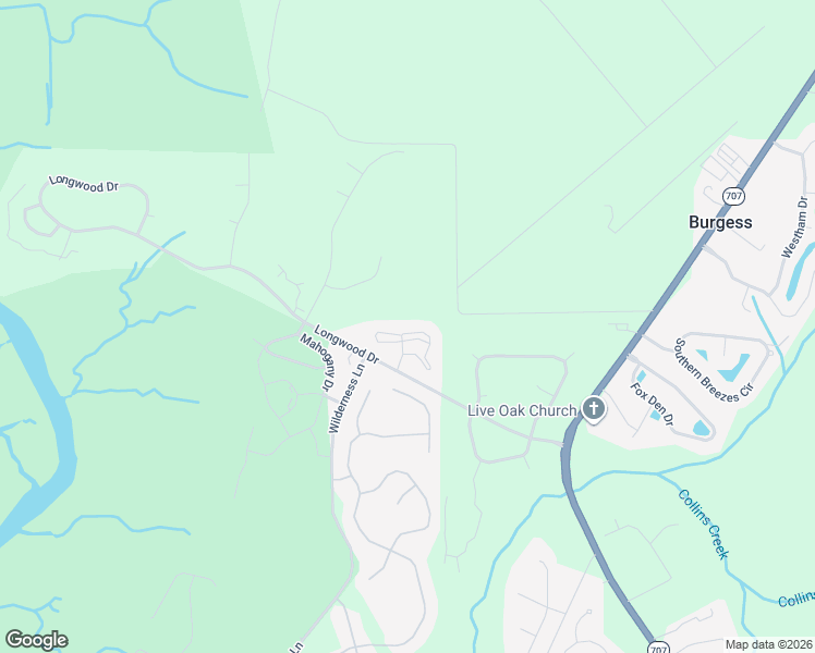 map of restaurants, bars, coffee shops, grocery stores, and more near 5846 Longwood Drive in Murrells Inlet