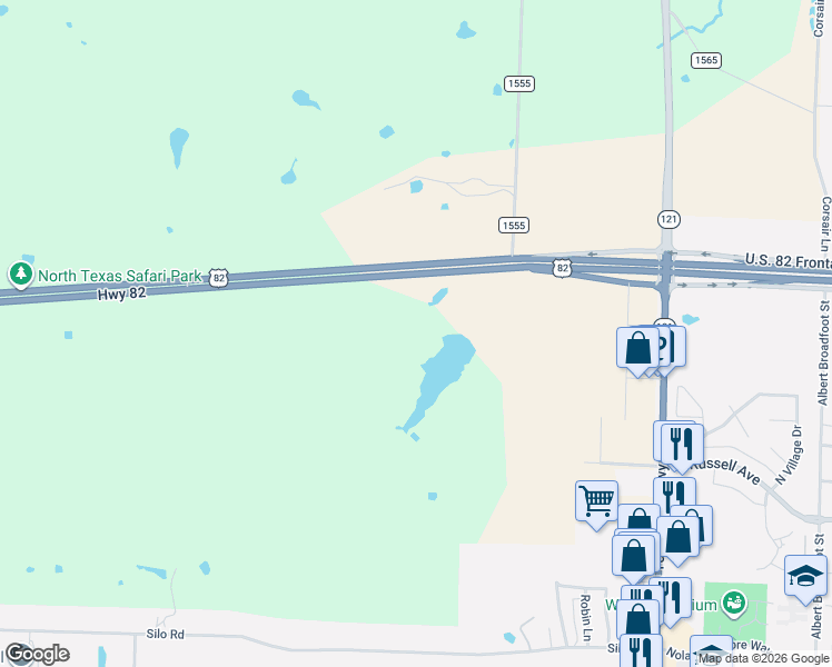 map of restaurants, bars, coffee shops, grocery stores, and more near in Bonham