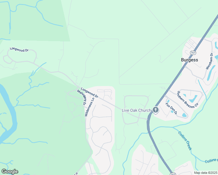 map of restaurants, bars, coffee shops, grocery stores, and more near 5846 Longwood Drive in Myrtle Beach