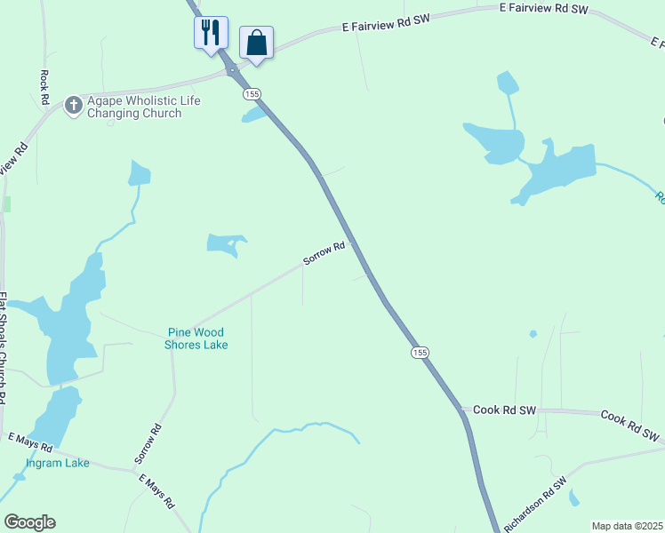 map of restaurants, bars, coffee shops, grocery stores, and more near 49 Sorrow Road in Stockbridge