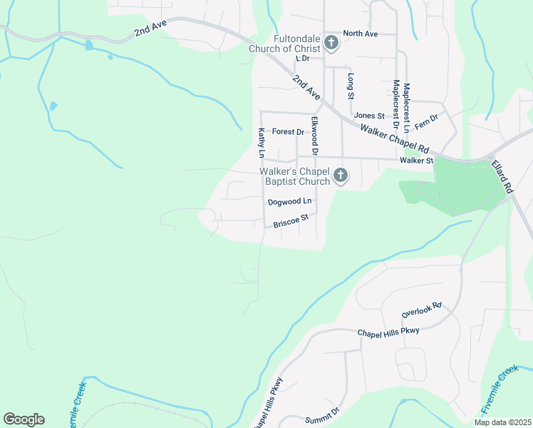 map of restaurants, bars, coffee shops, grocery stores, and more near 1513 Kathy Lane in Fultondale