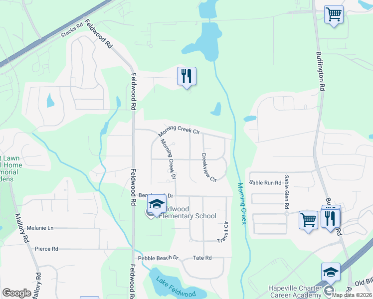 map of restaurants, bars, coffee shops, grocery stores, and more near 3800 Springside Lane Southwest in College Park