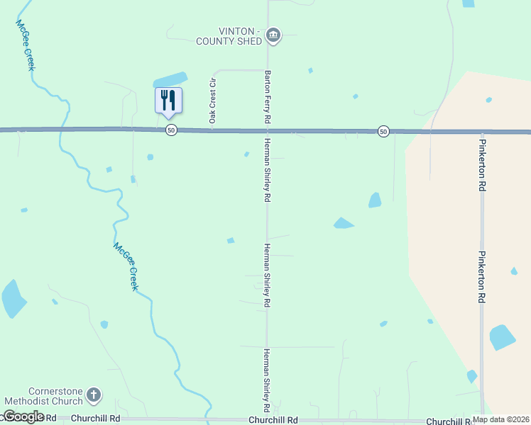 map of restaurants, bars, coffee shops, grocery stores, and more near 414 Herman Shirley Road in West Point
