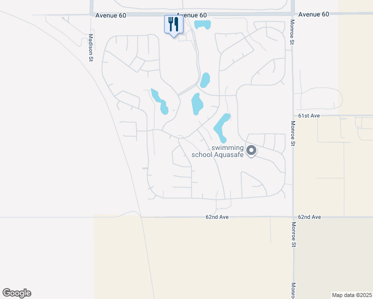 map of restaurants, bars, coffee shops, grocery stores, and more near 61354 Sapphire Lane in La Quinta