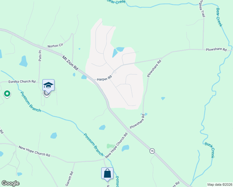 map of restaurants, bars, coffee shops, grocery stores, and more near 57 Harpers Way in Carrollton