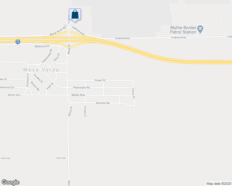 map of restaurants, bars, coffee shops, grocery stores, and more near 17646 Blythe Way in Blythe