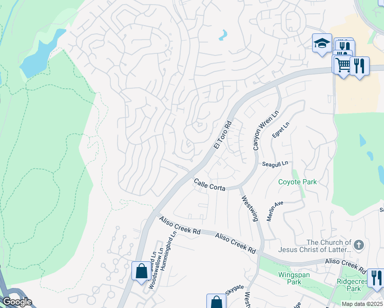 map of restaurants, bars, coffee shops, grocery stores, and more near 3285 San Amadeo in Laguna Woods