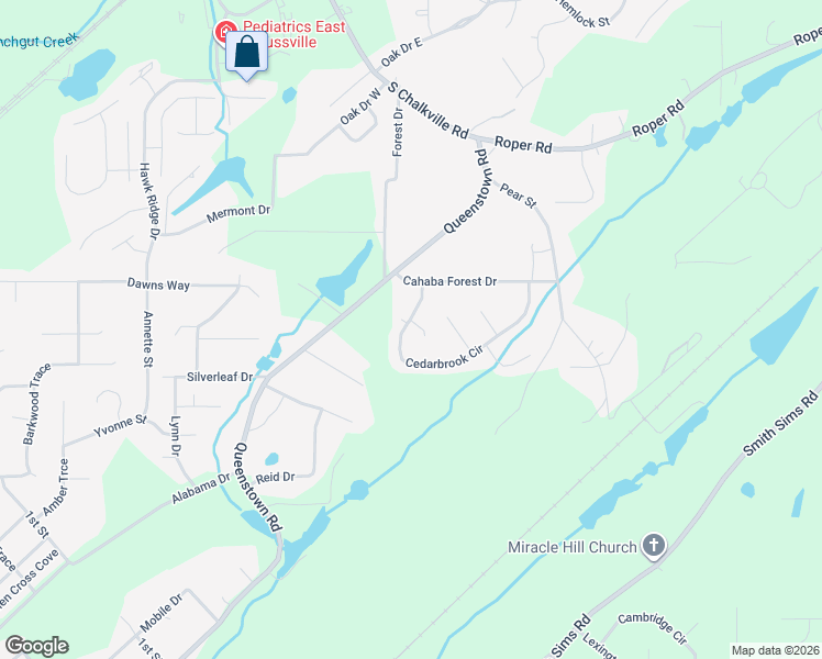 map of restaurants, bars, coffee shops, grocery stores, and more near 3384 Cedarbrook Circle in Trussville