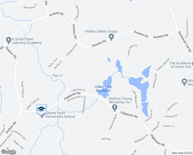 map of restaurants, bars, coffee shops, grocery stores, and more near 9490 Lakeview Road in Union City