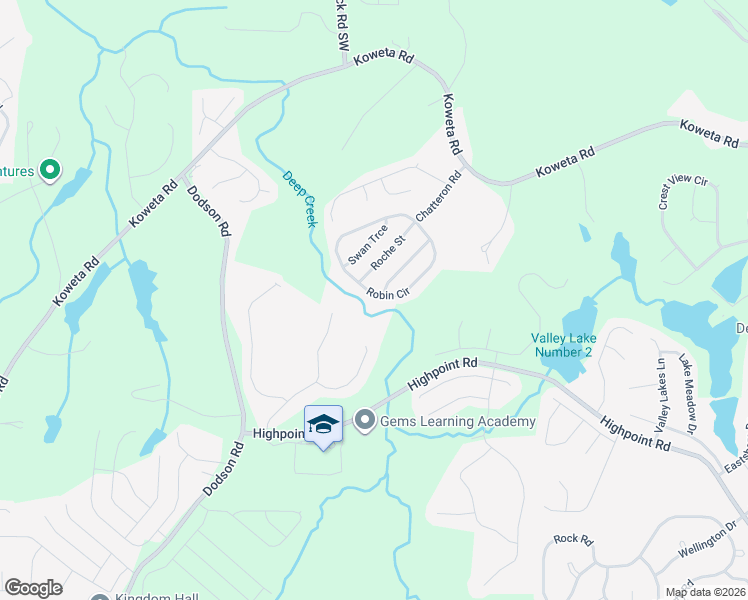 map of restaurants, bars, coffee shops, grocery stores, and more near 4054 Robin Circle in College Park