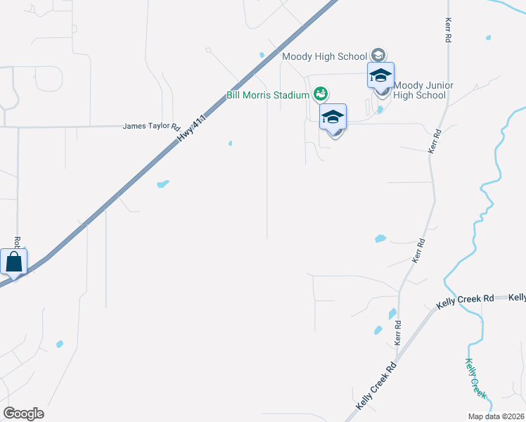 map of restaurants, bars, coffee shops, grocery stores, and more near in Moody
