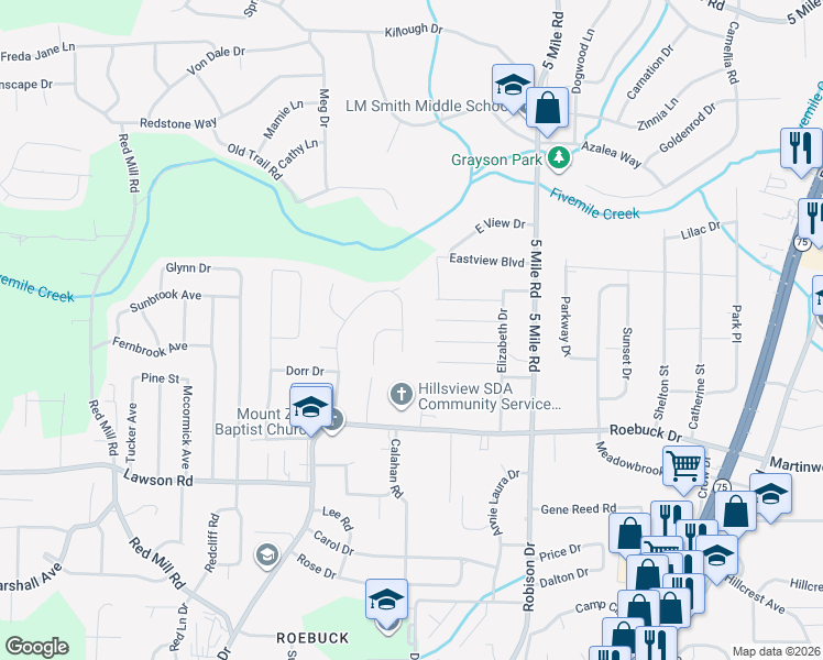 map of restaurants, bars, coffee shops, grocery stores, and more near 921 Charles Court in Birmingham