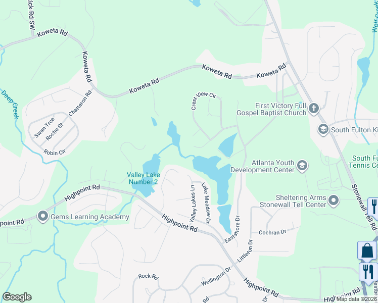 map of restaurants, bars, coffee shops, grocery stores, and more near 8837 Lakecrest Way in Union City