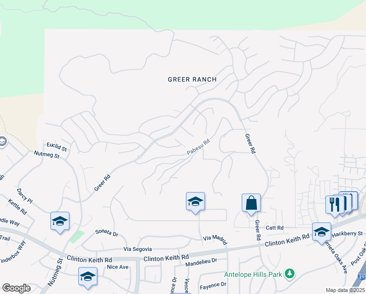 map of restaurants, bars, coffee shops, grocery stores, and more near 35706 Cherry Bark Way in Murrieta