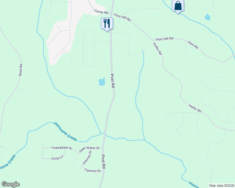 map of restaurants, bars, coffee shops, grocery stores, and more near 7388 Post Road in Winston
