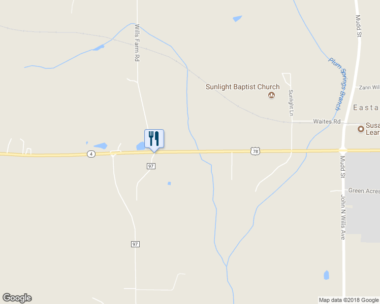 map of restaurants, bars, coffee shops, grocery stores, and more near 44164 U.S. Highway 78 in Eastaboga