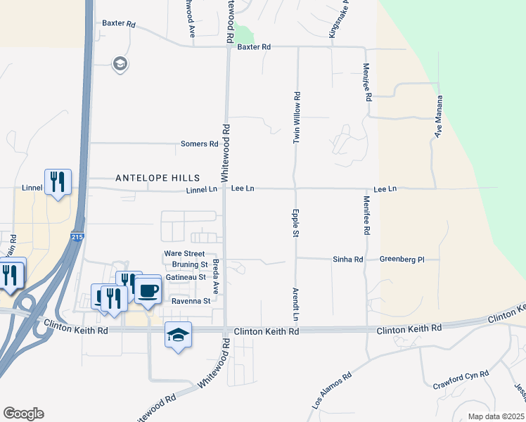 map of restaurants, bars, coffee shops, grocery stores, and more near 35621 Epple Street in Murrieta