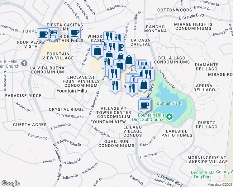 map of restaurants, bars, coffee shops, grocery stores, and more near in Scottsdale
