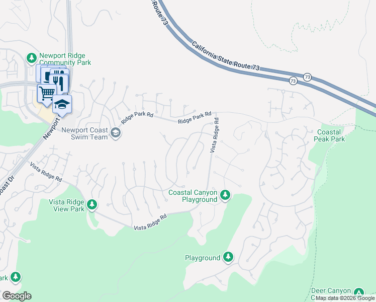 map of restaurants, bars, coffee shops, grocery stores, and more near 21 Ocean Heights Drive in Newport Beach