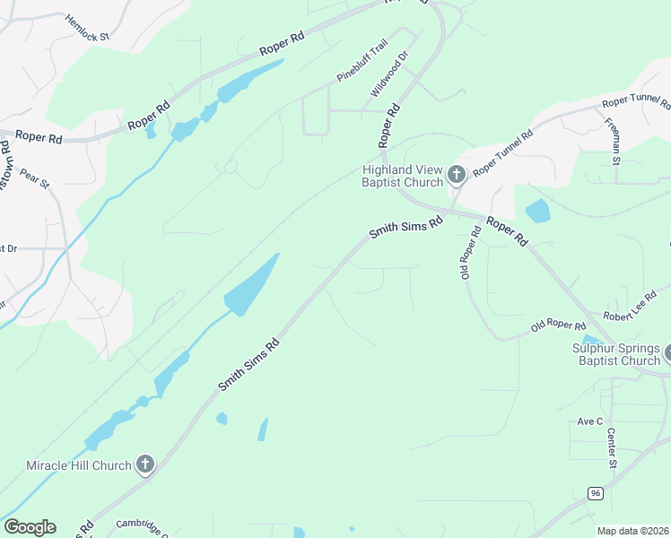 map of restaurants, bars, coffee shops, grocery stores, and more near 3413 Smith Sims Road in Trussville